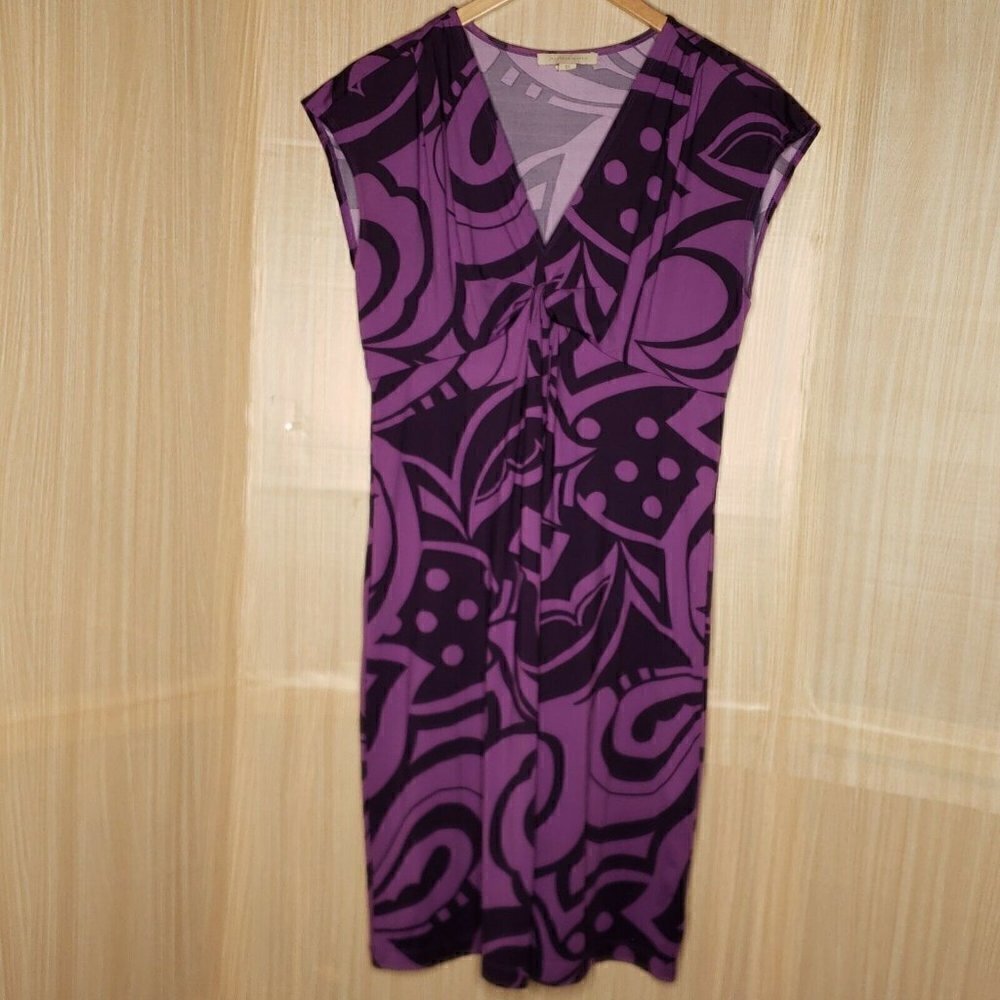 Jonathan Martin Womens Purple Retro Print Dress 12